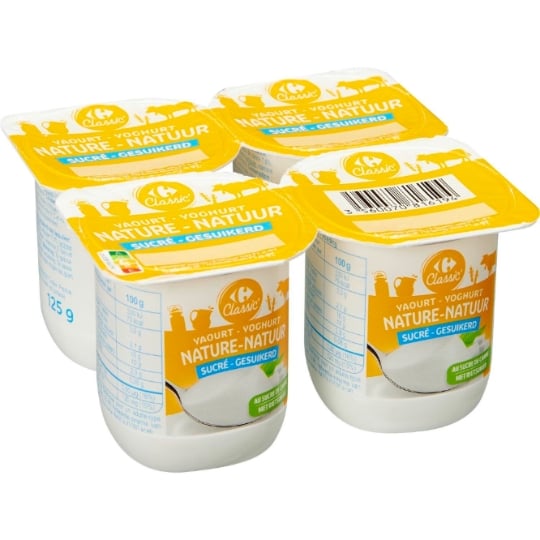 Yaourts Nature Sucré CARREFOUR CLASSIC'