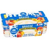 Yaourts fruits jaunes mixés brassé CARREFOUR CLASSIC'