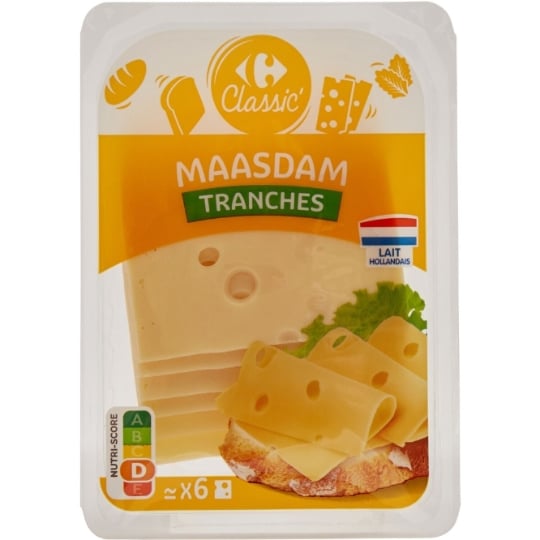 Fromage Maasdam tranches CARREFOUR CLASSIC'