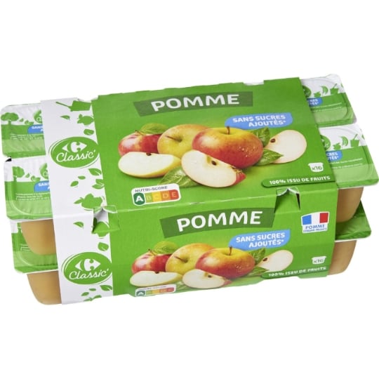 Compote de Pommes Sans Sucres CARREFOUR CLASSIC'