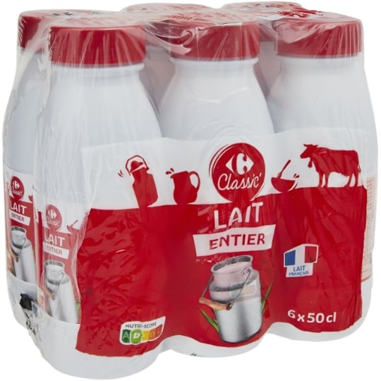 Lait Entier CARREFOUR CLASSIC'