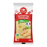 Emmental français, -30% de sel et lait français CARREFOUR CLASSIC'