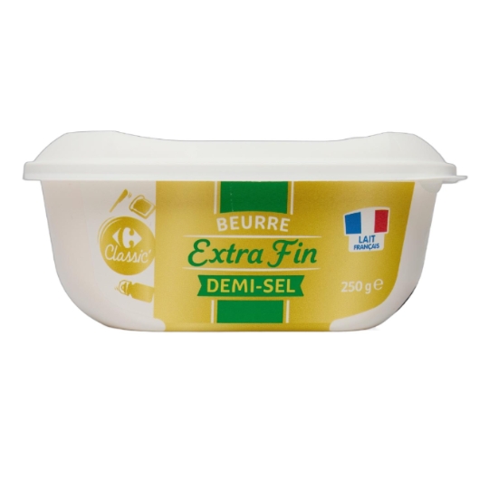 Beurre ext fin demi-sel CARREFOUR CLASSIC'