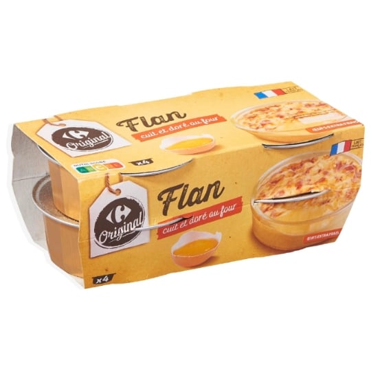 Flan  aux œufs frais CARREFOUR ORIGINAL