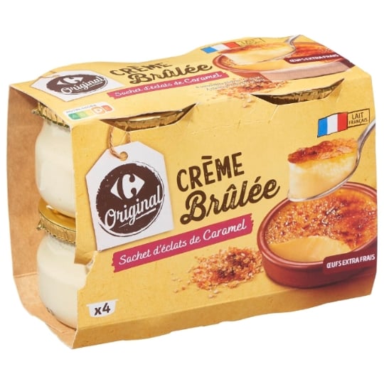 Dessert crème brûlée CARREFOUR ORIGINAL