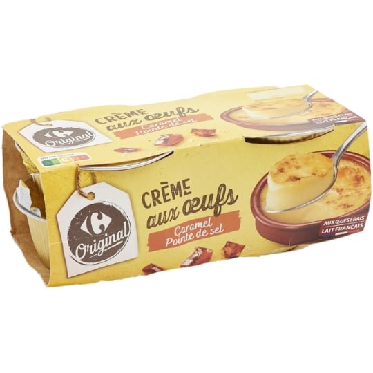 Dessert crème aux œufs caramel sel CARREFOUR ORIGINAL