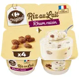 Riz au lait  rhum raisin CARREFOUR ORIGINAL