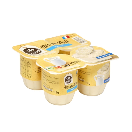 Dessert riz au lait nature CARREFOUR ORIGINAL