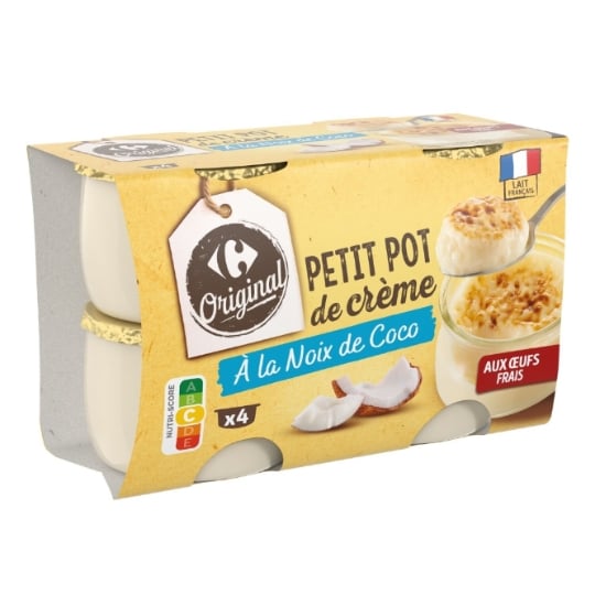 Dessert crème à la noix de coco CARREFOUR ORIGINAL