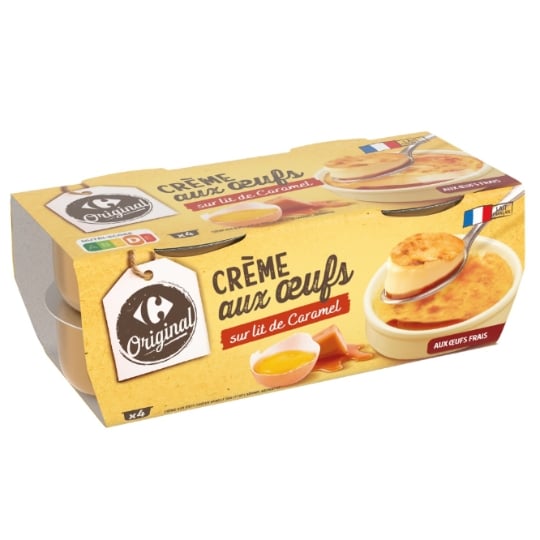 Dessert crème aux oeufs CARREFOUR ORIGINAL