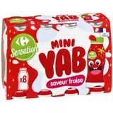 Yaourts à boire saveur fraise CARREFOUR SENSATION