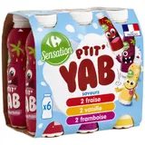 Yaourt à boire vanille fraise framboise petit yab CARREFOUR SENSATION