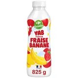 Yaourt à boire fraise banane yab CARREFOUR SENSATION