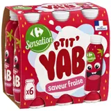 Yaourt à boire saveur fraise CARREFOUR SENSATION