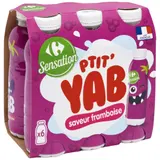 Yaourts à boire Ptit'Yab framboise CARREFOUR SENSATION
