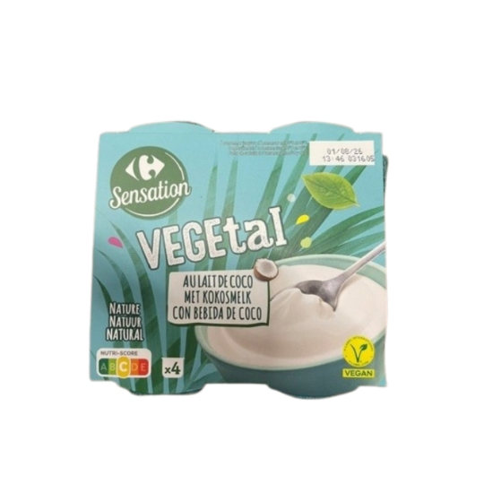Dessert Végétal au Lait de Coco Nature CARREFOUR SENSATION