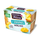Compote Ananas Morceaux Sans Sucres Ajoutés CHARLES & ALICE