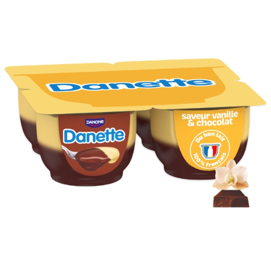 Crème dessert vanille chocolat DANETTE