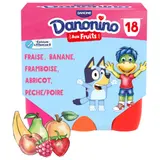 Fromage blanc aux fruits fraise banane framboise abricot pêche/abricot DANONINO