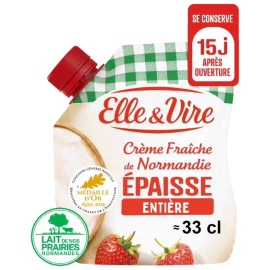 Crème Fraiche Épaisse Entière  ELLE & VIRE