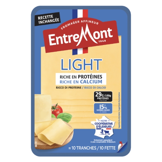 Fromage en Tranches Light Riche en Protéine ENTREMONT