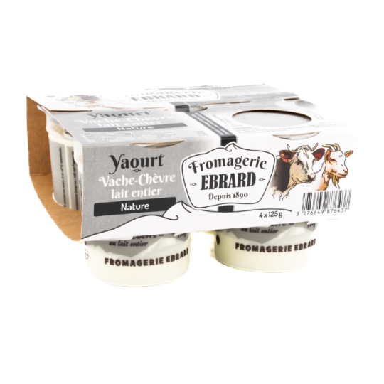Yaourt Nature Vache-Chèvre Lait Entier FROMAGERIE EBRARD