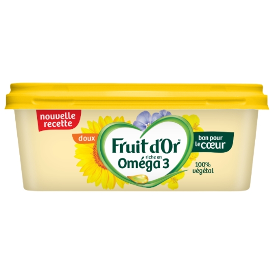 Margarine oméga 3 & 6 doux sans huile de palme FRUIT D'OR
