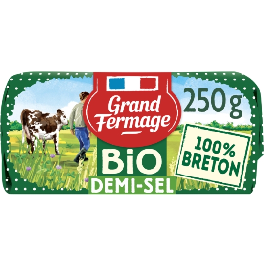 Beurre Demi-sel Bio Moulé GRAND FERMAGE