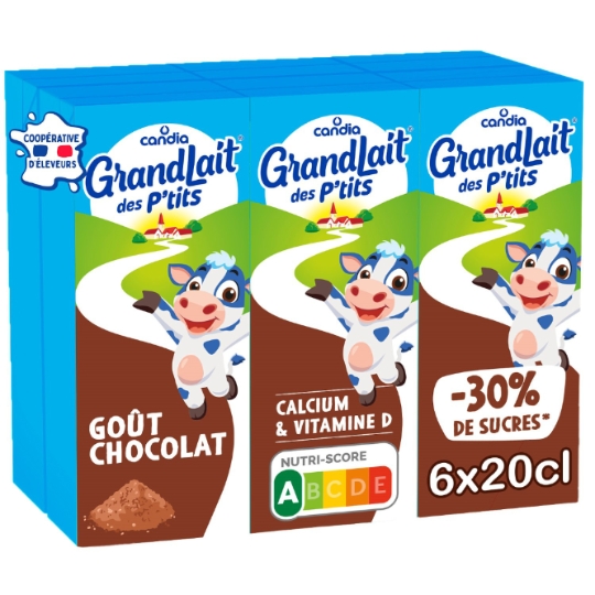 Boisson à Base de Lait Chocolat Enfant GrandLait des P'tits CANDIA