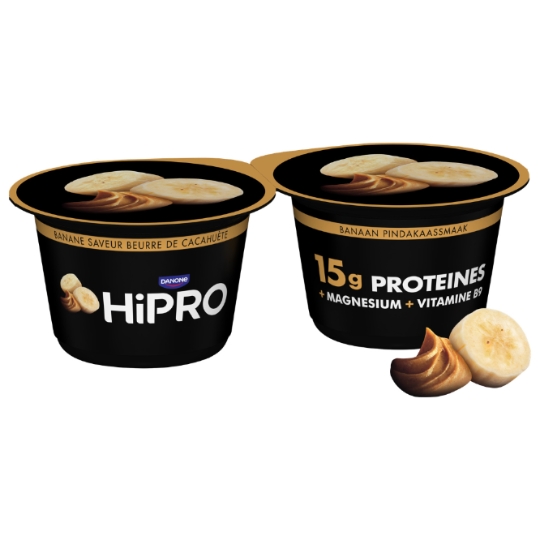 Yaourts beurre de cacahuète banane protéiné 0% MG HIPRO