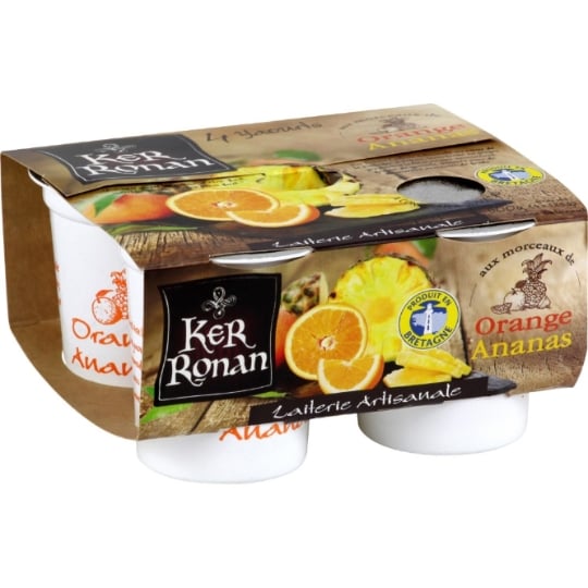 Yaourts orange ananas KER RONAN