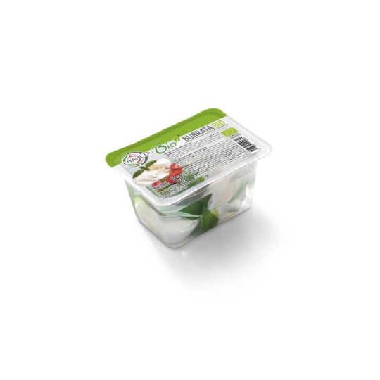 Fromage burrata avec feuille Bio L'ITALIE DU BIO