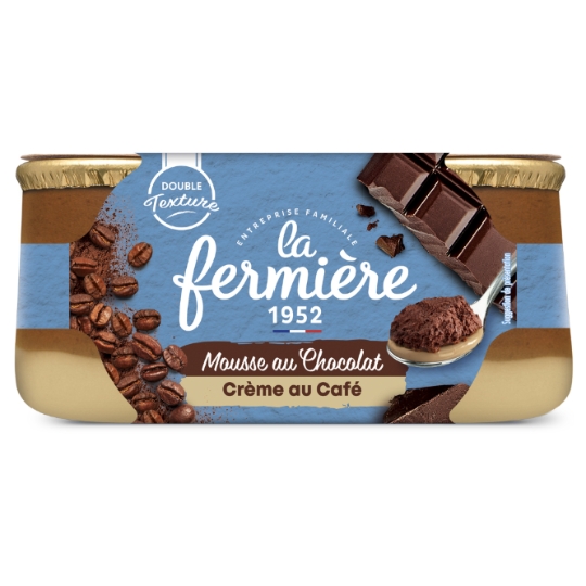 Mousse au Chocolat Crème au Café LA FERMIERE