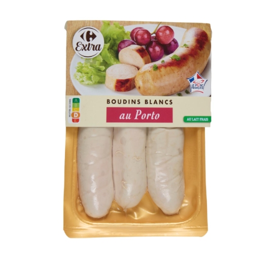 Boudin blanc au Porto et au lait frais CARREFOUR EXTRA
