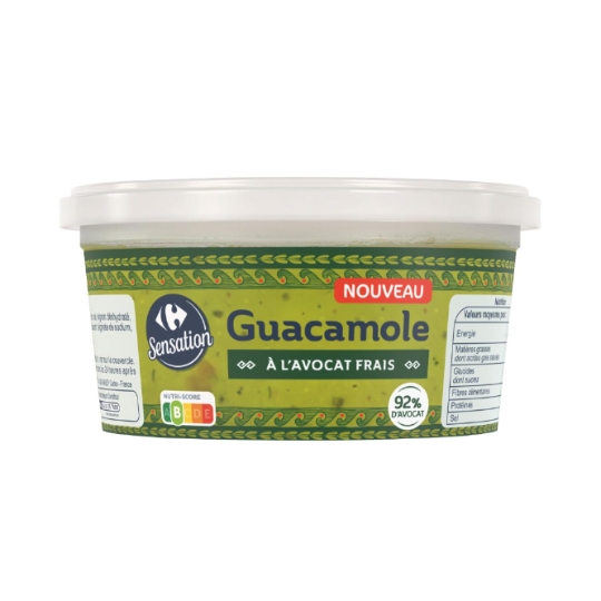 Guacamole 92% d'avocat et frais CARREFOUR