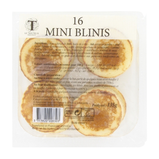 Mini blinis LE TRAITEUR GOURMET