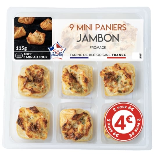 Mini Paniers Jambon Fromage MIX BUFFET