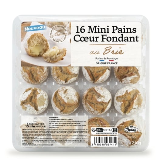 Mini Pains Coeur Brie TIPIAK