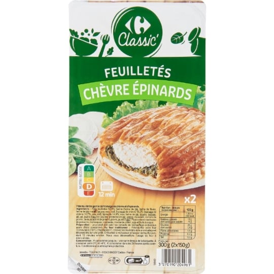 Feuilletés chèvre épinards CARREFOUR CLASSIC'
