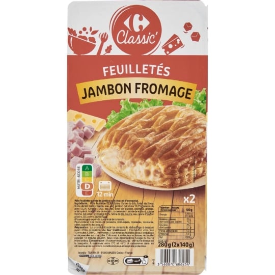 Feuilletés jambon fromage CARREFOUR CLASSIC'