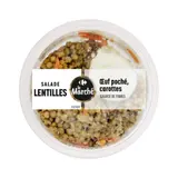 Salade lentilles œuf poché CARREFOUR BON APPETIT !