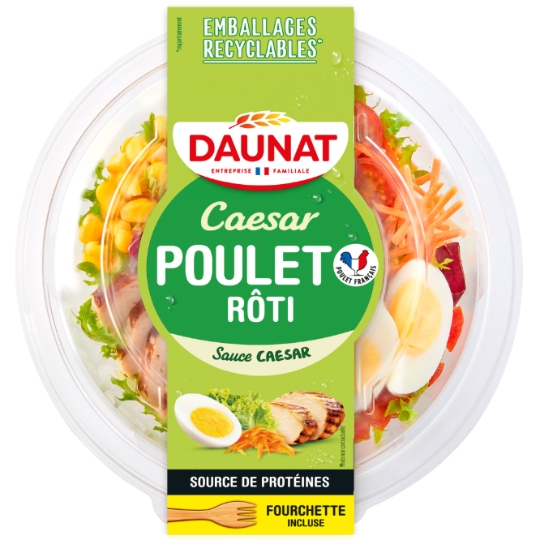 Salade de poulet crudités sauce Caesar DAUNAT