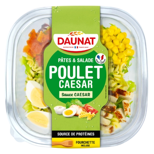 Salade Pâtes au Poulet Caesar Sauce Caesar DAUNAT