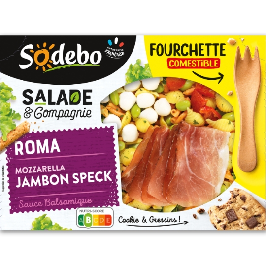 Salade Roma Jambon Speck Crudités Mozzarella SODEBO
