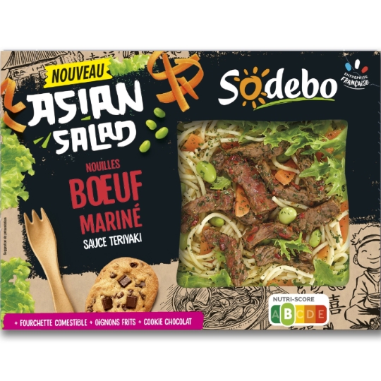Salade Nouilles Bœuf Mariné Sauce Teriyaki SODEBO