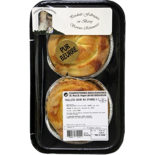 Feuilletés chèvre aux épinards