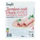 Jambon cuit découenné, dégraissé et sans couenne CARREFOUR
