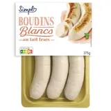 Boudin blanc blancs et au lait frais CARREFOUR