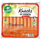 Knacks de Volaille Fumées Halal CARREFOUR SENSATION