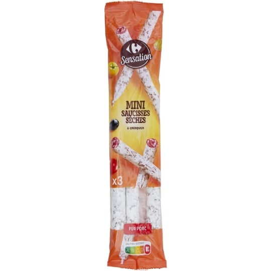 Mini Saucisses Sèches à Croquer CARREFOUR SENSATION